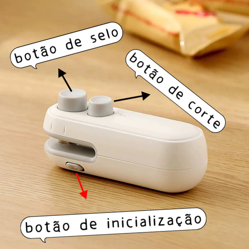 Mini máquina seladora de embalagem recarregável